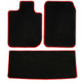 Black Red Edging Carpet Car Mats B4194