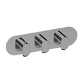 Polished Chrome Round 3-Hole Trim Plate with Phase Handles C961