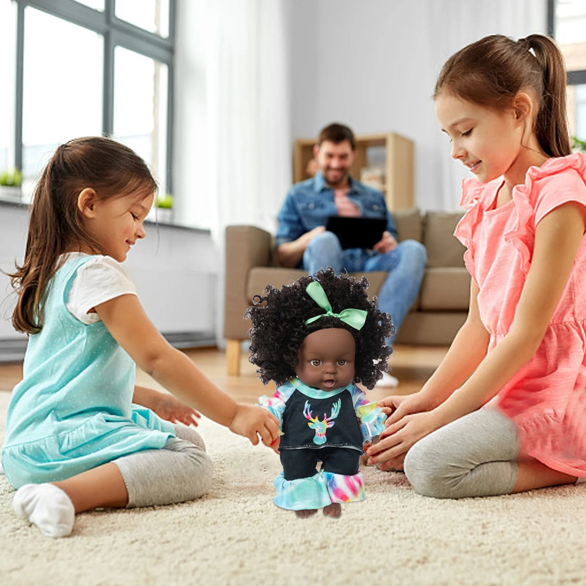 8 Inch Black Baby Dolls With Clothes Y297