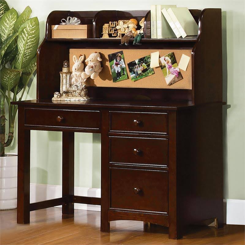 Dark Walnut Solid Wood Kids Desk S48660
