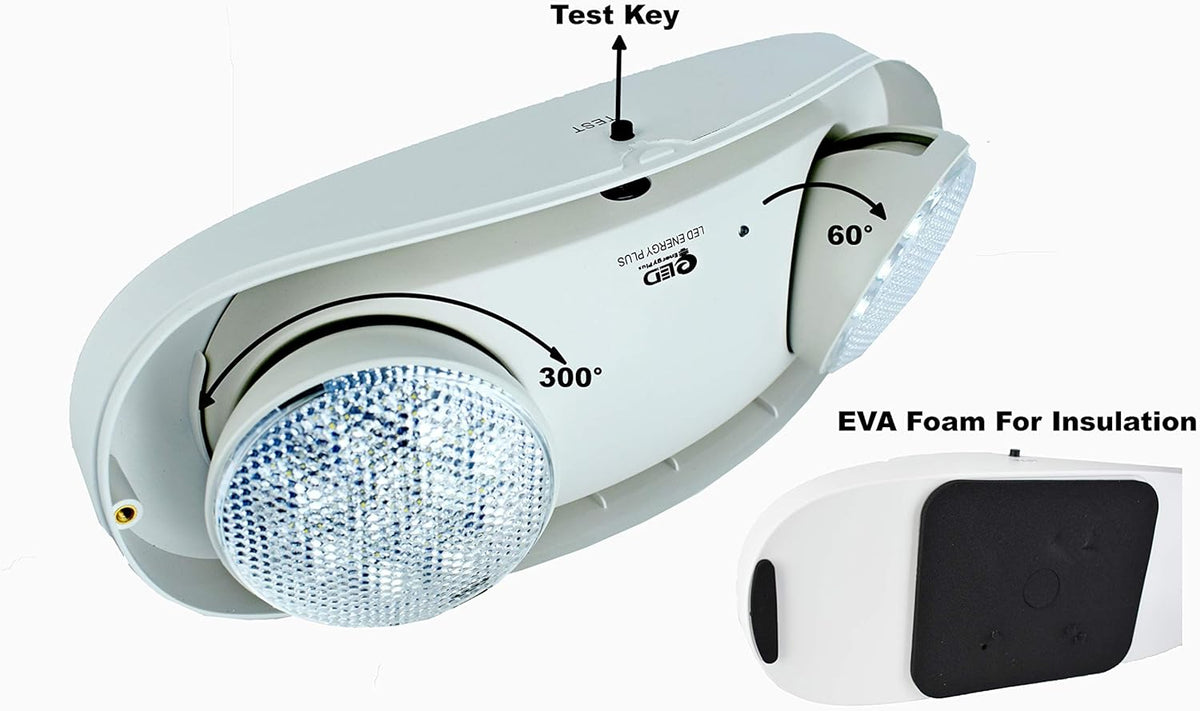White LED Emergency Light with Battery Backup N391