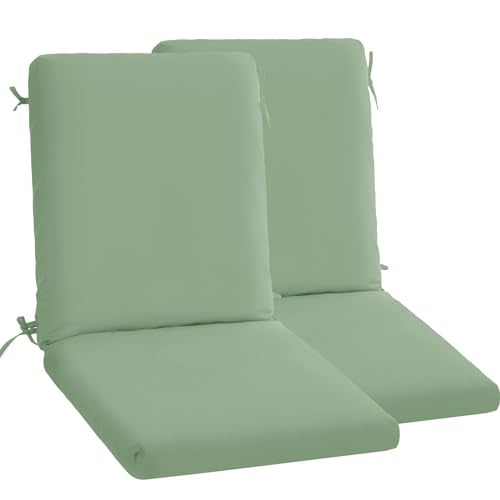 High Back Outdoor Chair Cushions 44''x20'' Waterproof Burgundy N794838