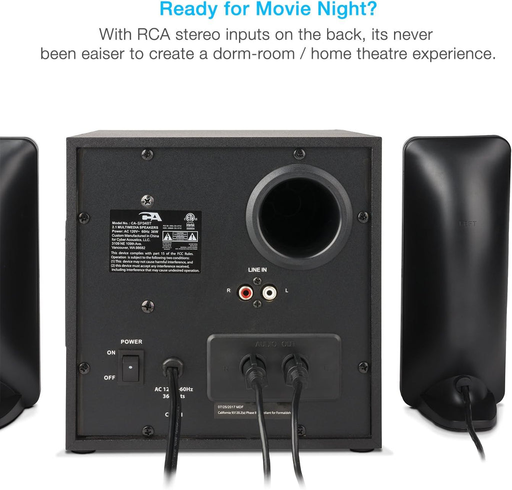 2.1 Bluetooth Subwoofer Speaker System, Pack of 2 H2111