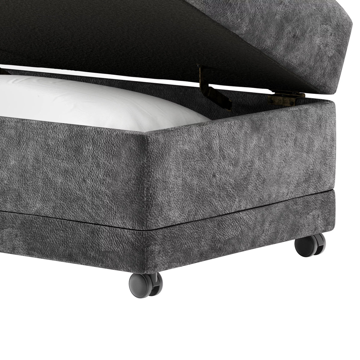 Fabric Storage Ottoman with Casters L486986