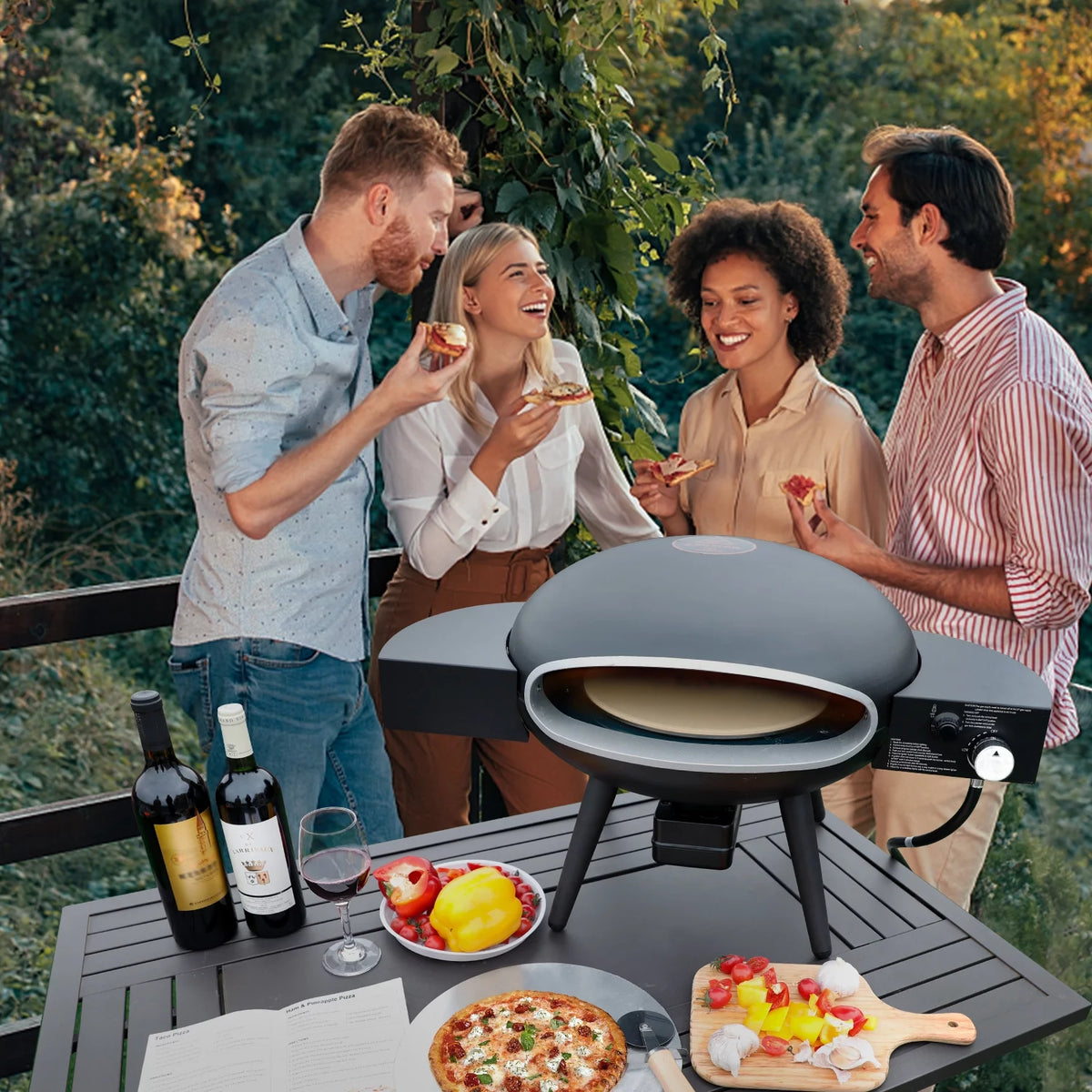 Portable Gas Pizza Oven with Stainless Steel Pizza Grill G202102