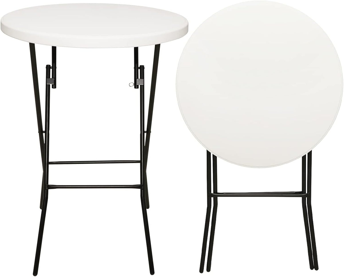 White 4FT Adjustable Folding Plastic Table D495
