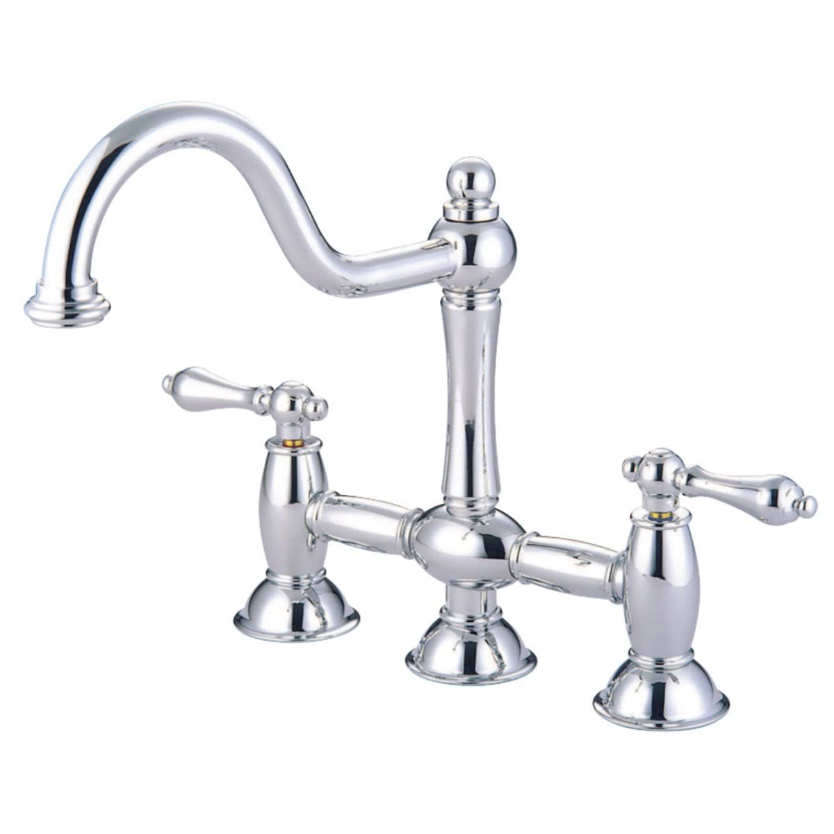 Oil Rubbed Bronze Bridge Kitchen Faucet K65287