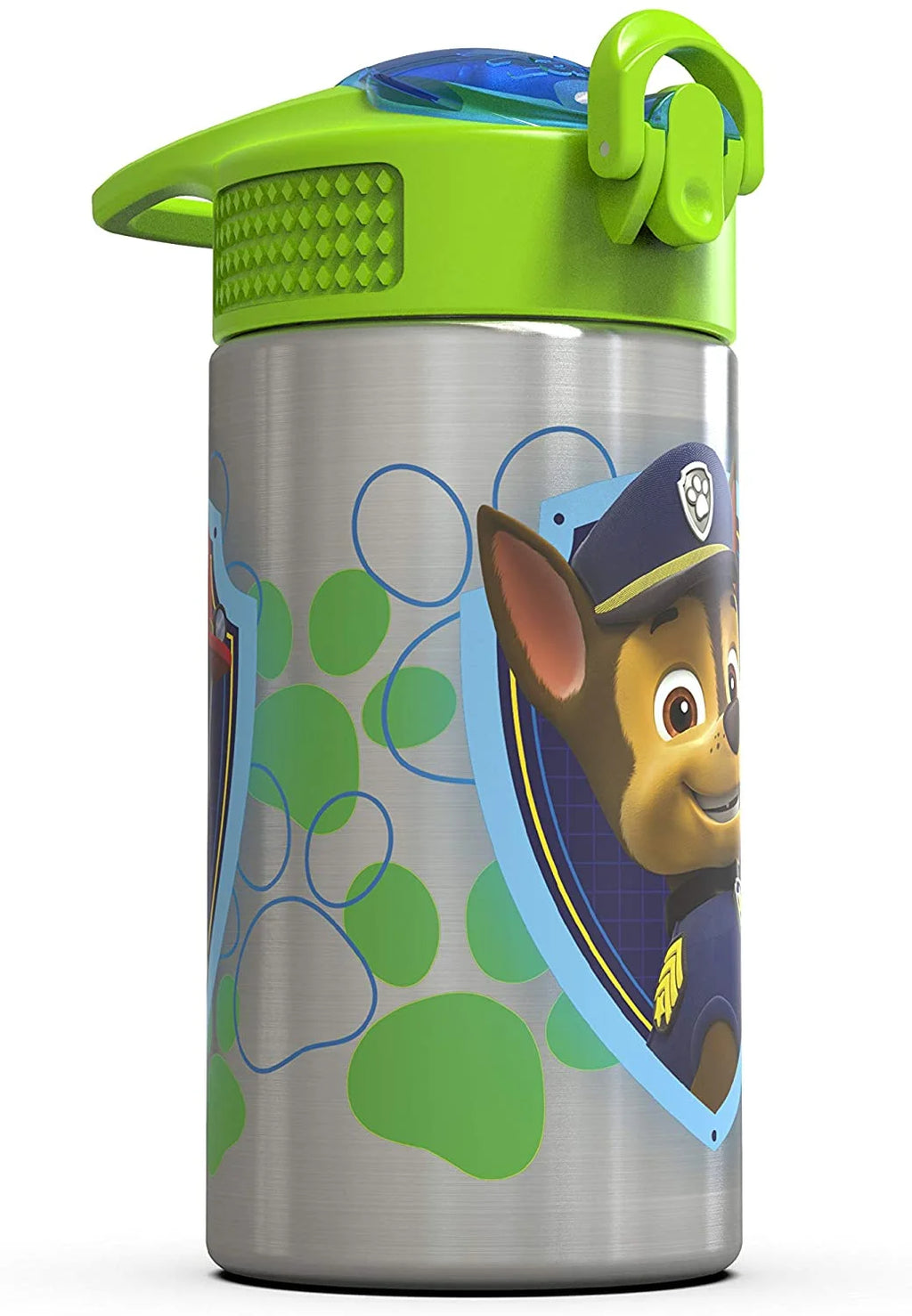 15.5oz Stainless Steel Kids Water Bottle with Flip-up Straw Spout N851