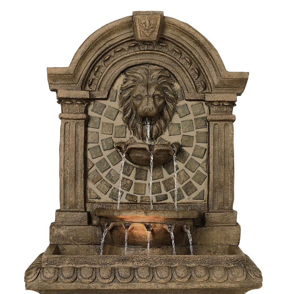 3 Tier Outdoor Wall Water Fountain with LED Light Z65467