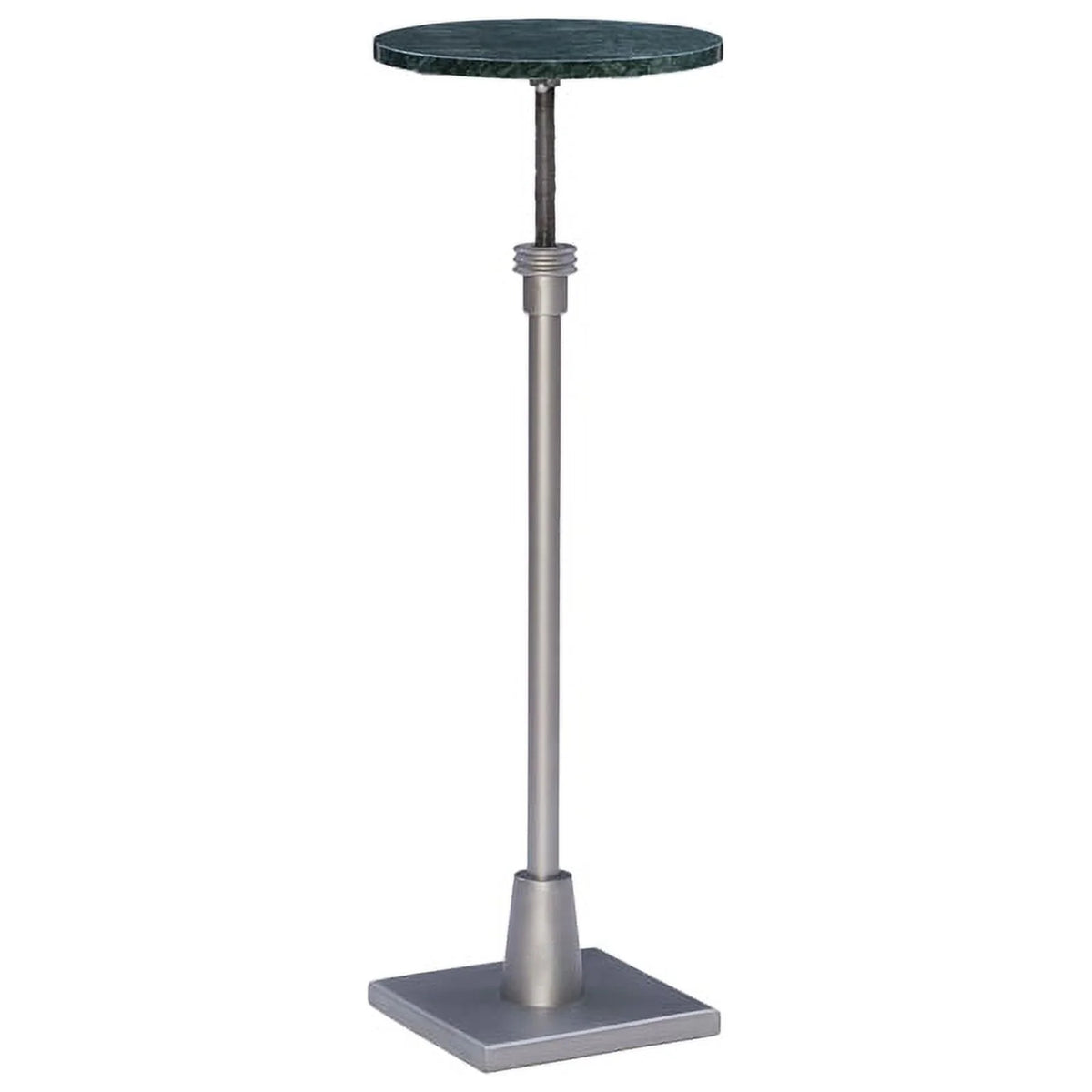 Adjustable Metal and Green Marble Accent Table R855