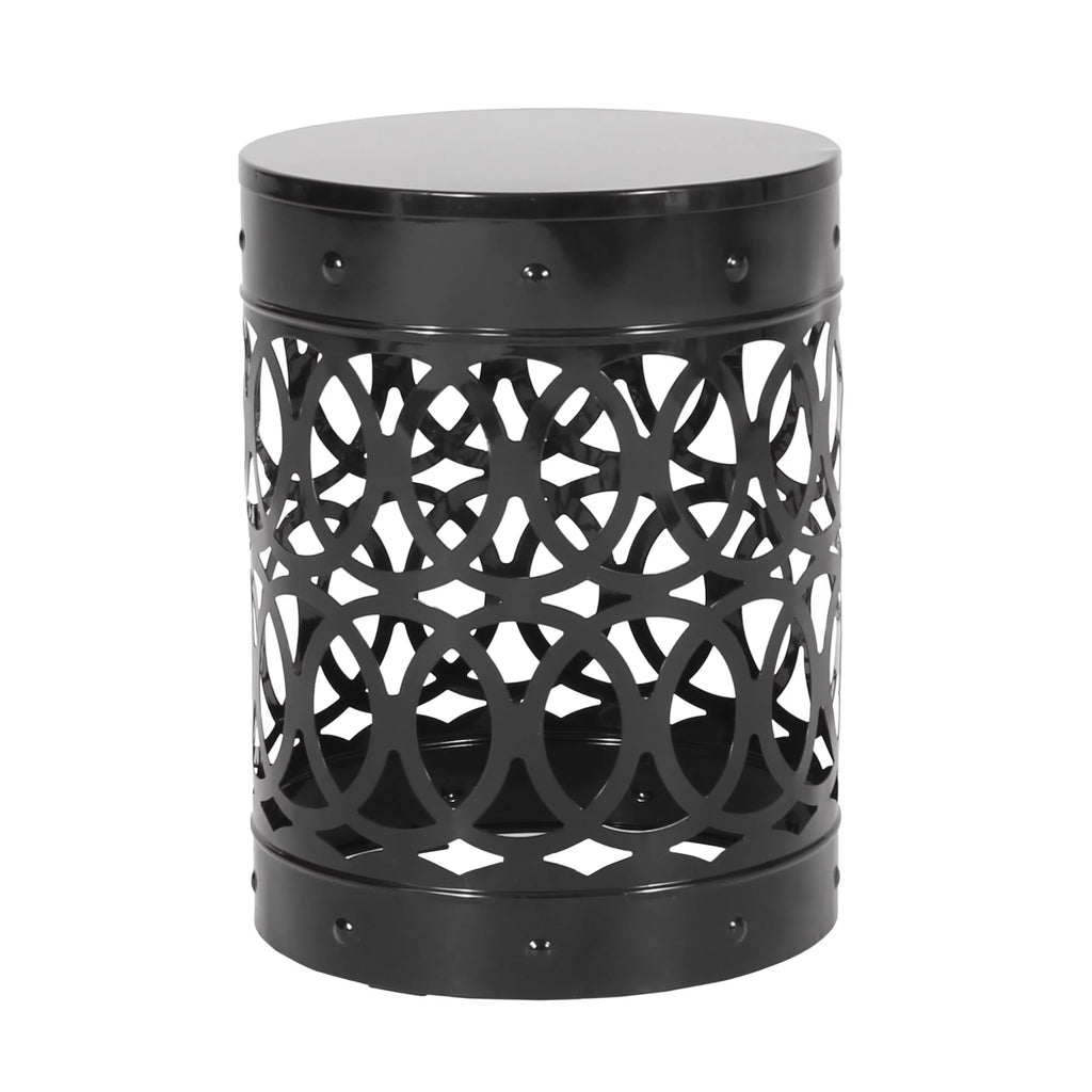 Black 18 inch Metal Side Table M4452