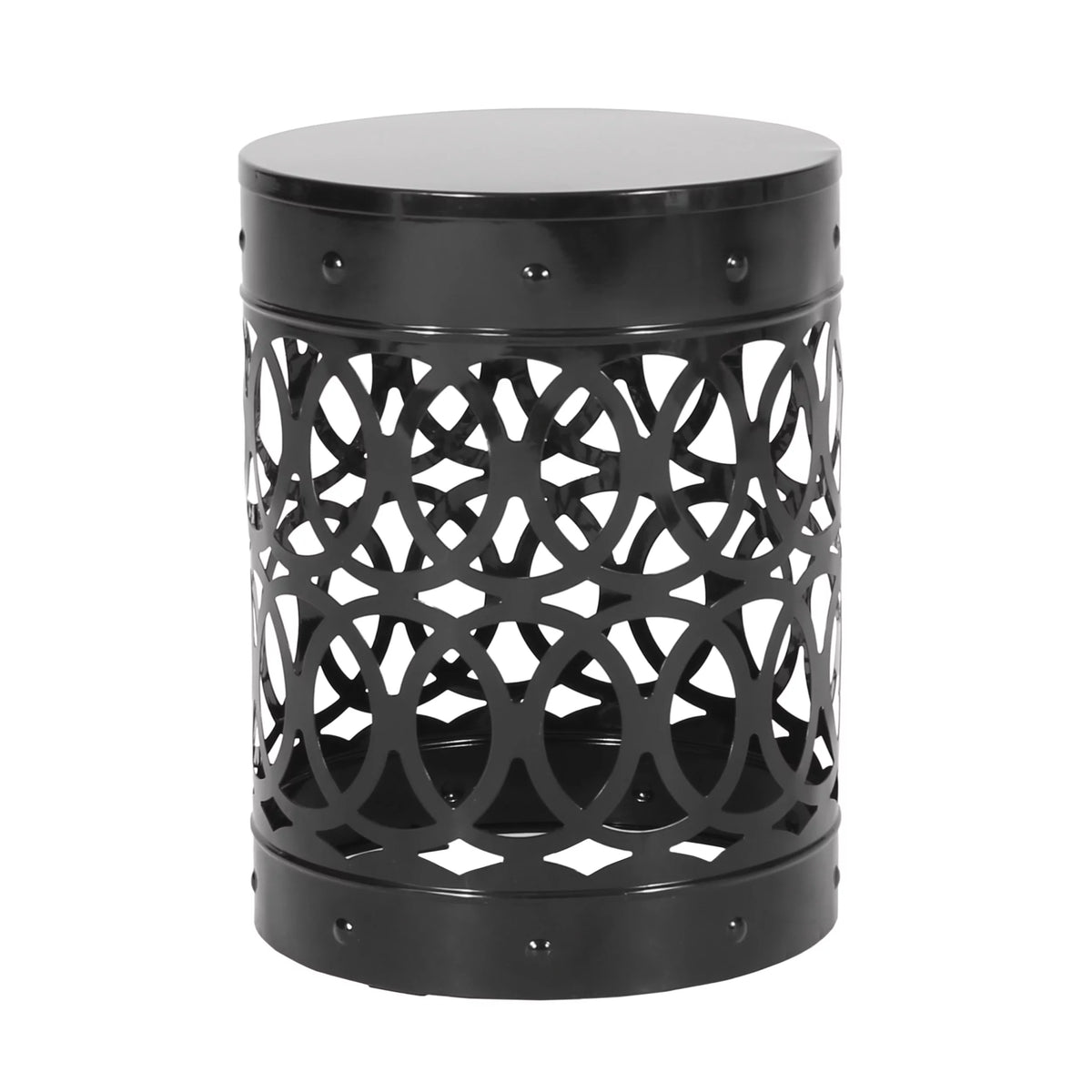 Black 18 inch Metal Side Table M4452