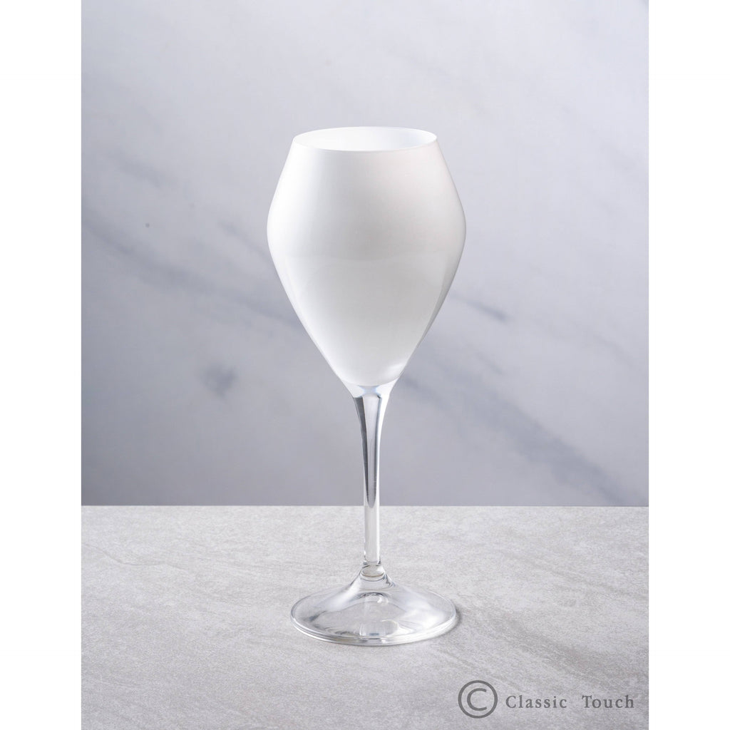 Set of 6 Wine Glasses with Clear Stem E6881