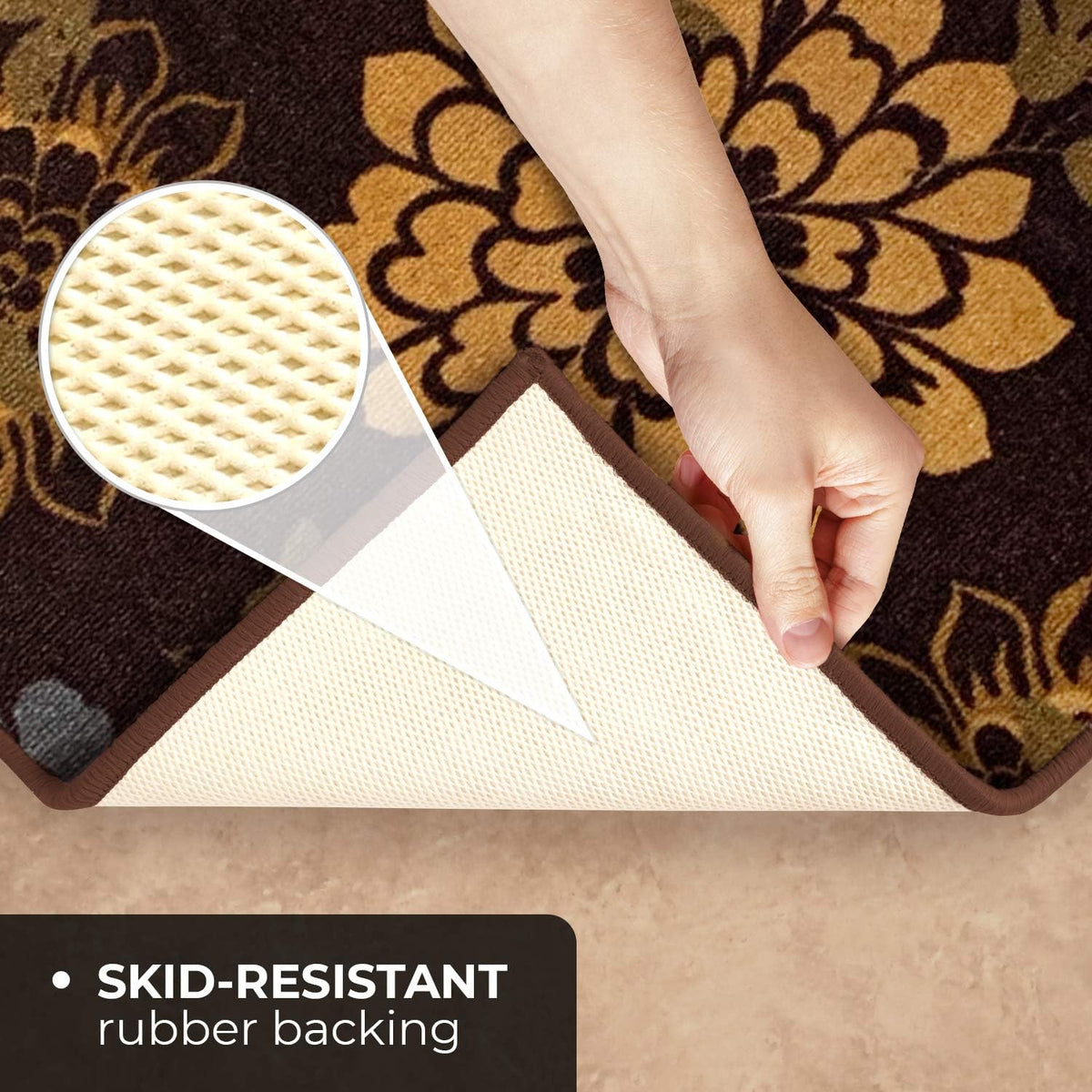 Skid-Resistant Carpet Runner 6 Feet X 26 Inches Z6277