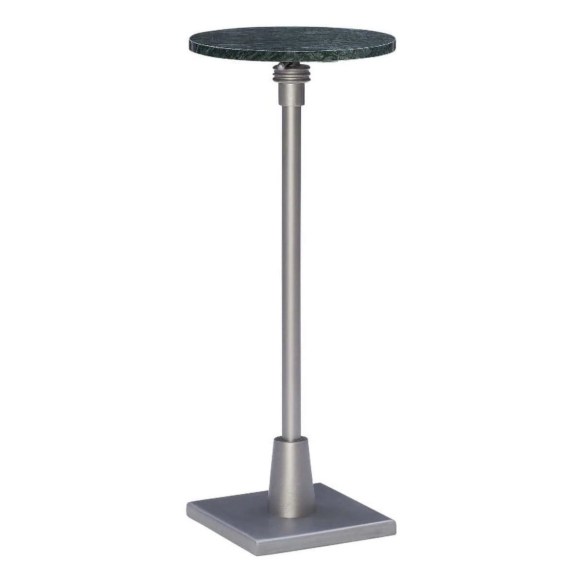 Adjustable Metal and Green Marble Accent Table R855