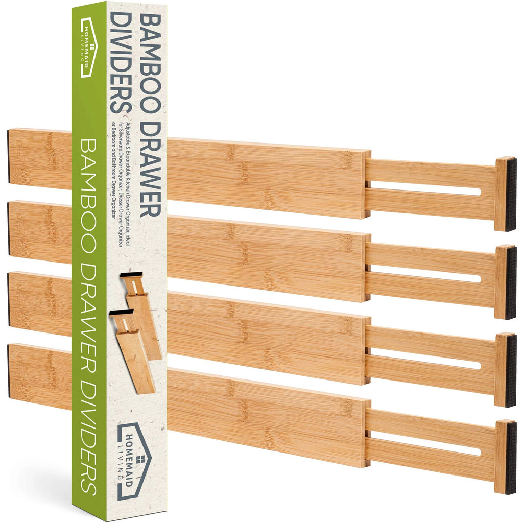 Natural Bamboo Drawer Dividers Q4431