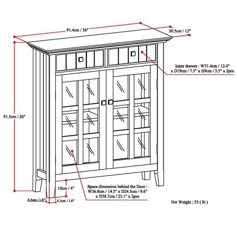 Solid Wood Entryway Storage Cabinet with Drawers Q5427