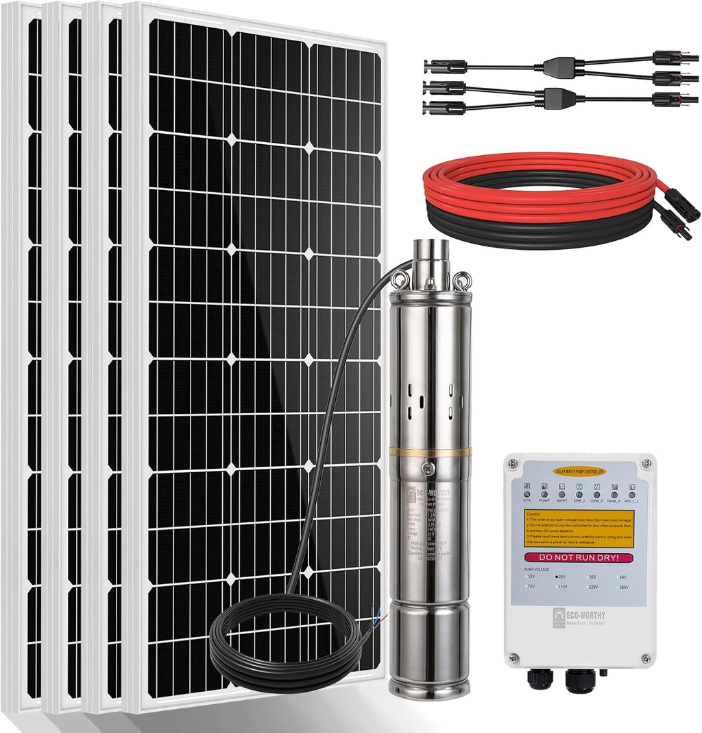 24V 400W Submersible Solar Well Pump Kit Z9137