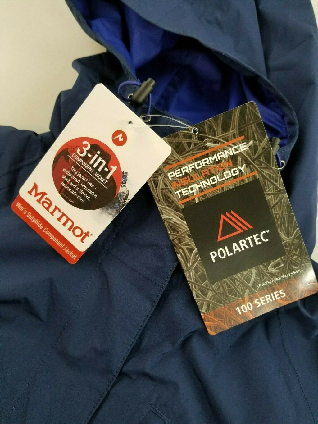 Navy Hooded Polartec 100 Women Jacket I814587