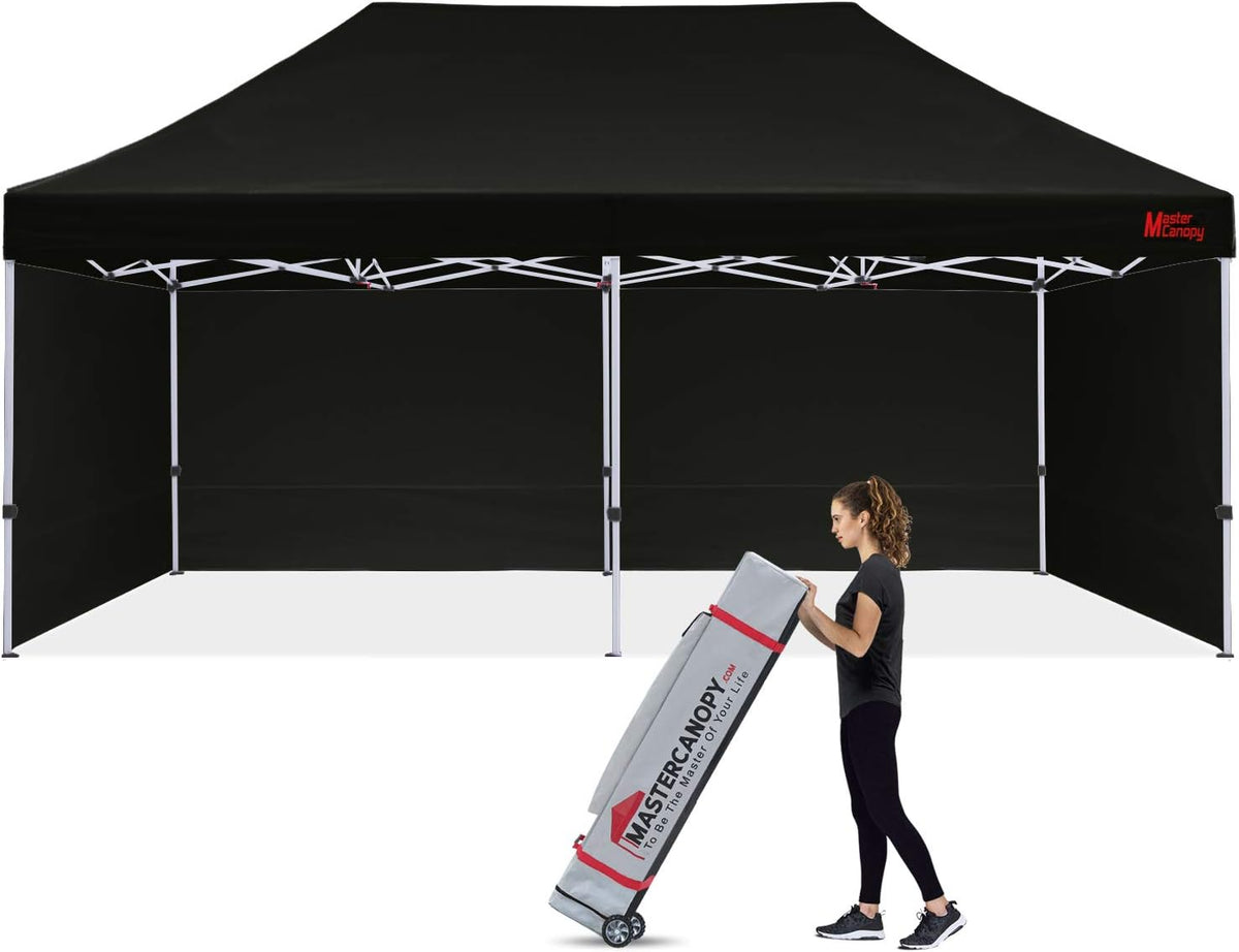 Pop-up Canopy Tent 10x10 Heavy Duty Instant Canopy with Sidewalls Pure White X64781