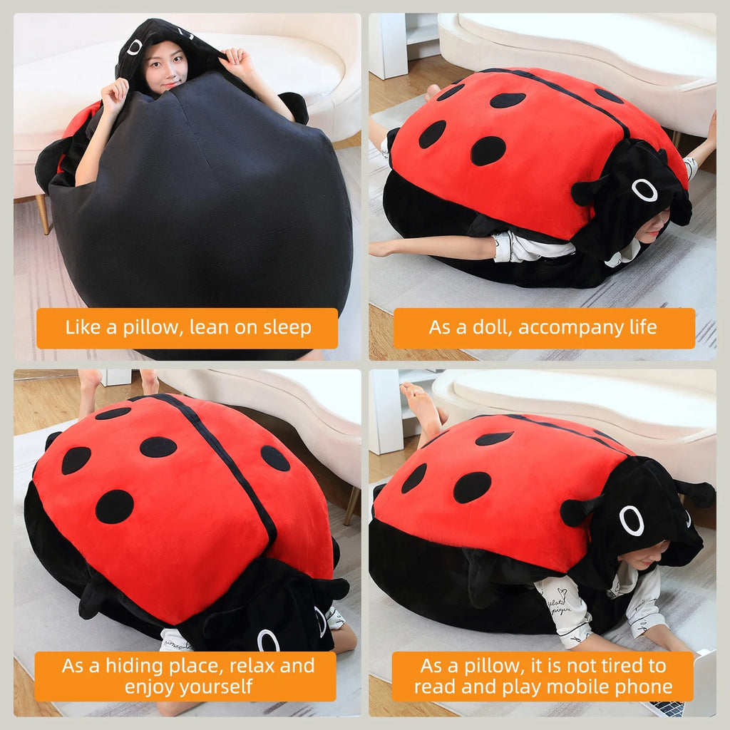 Wearable Ladybug Pillow, Plush Removable Oversized 60cm/23in E526013
