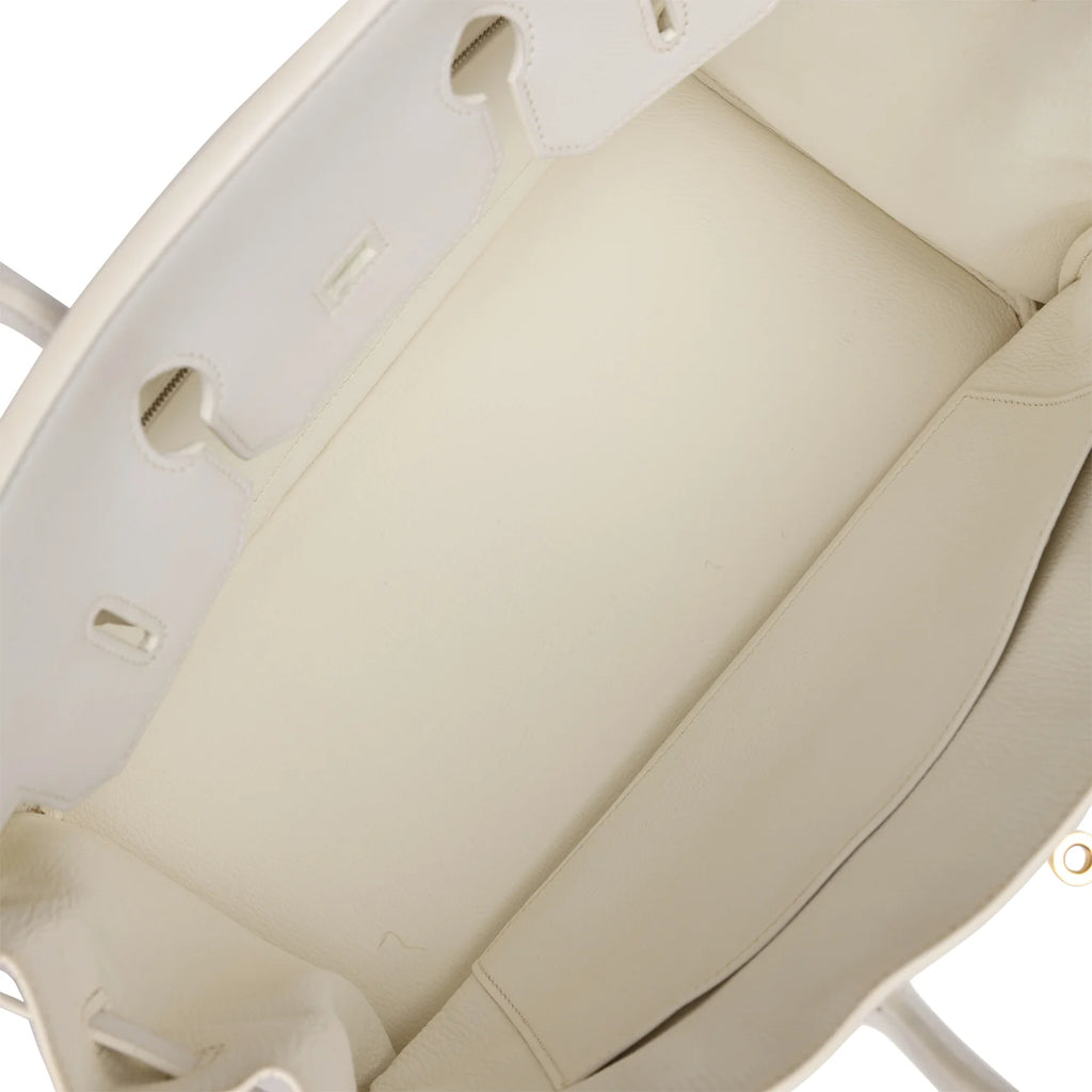 White Epsom Leather Handbag U403