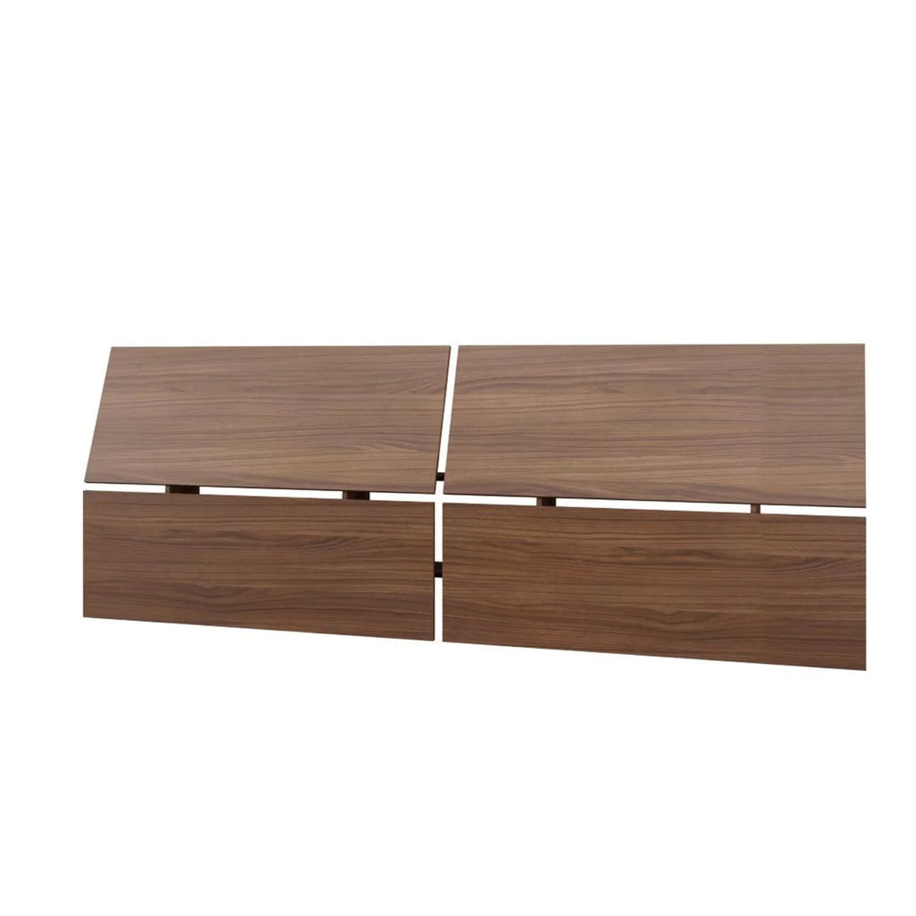 Queen Size Bedroom Set Walnut and Black F950