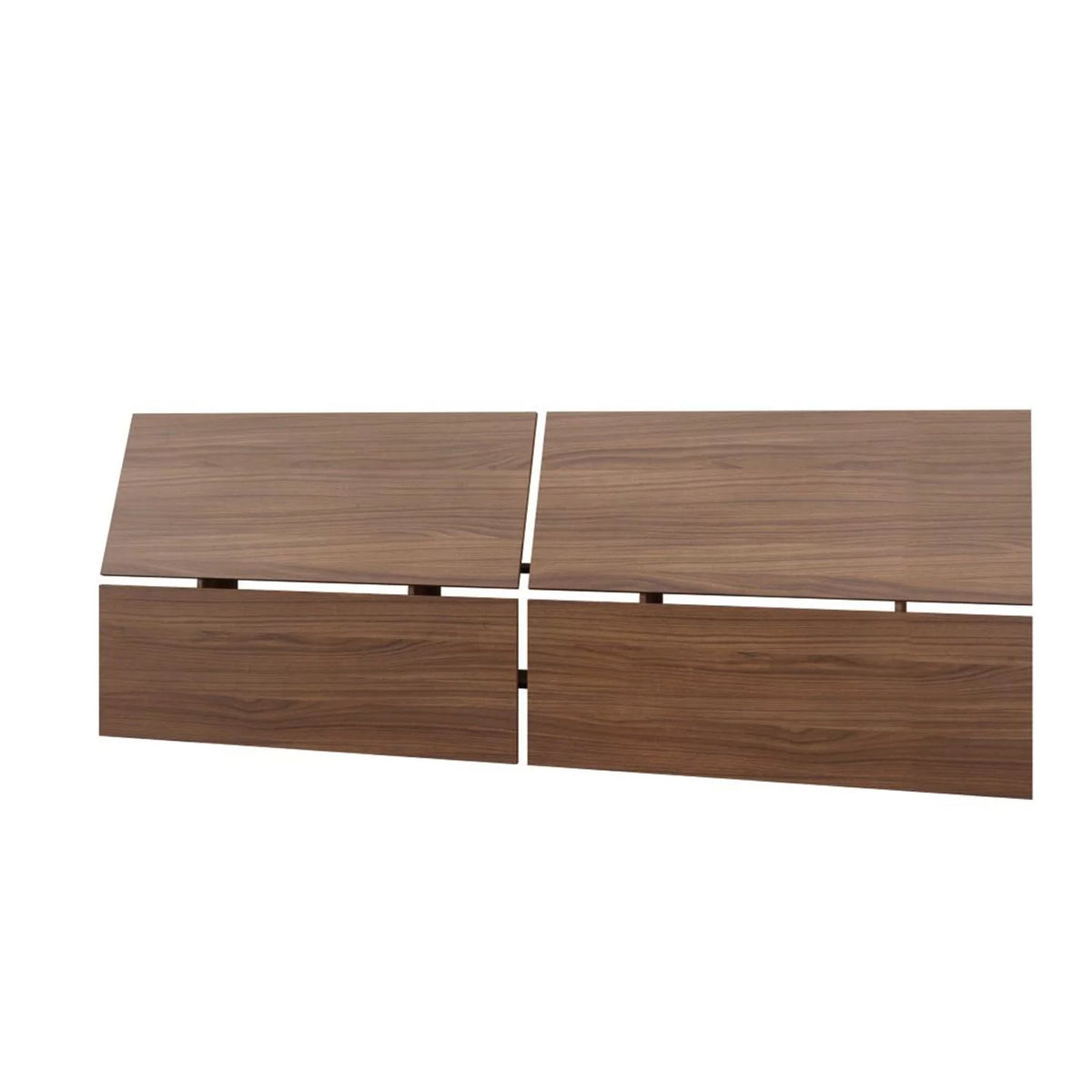Queen Size Bedroom Set Walnut and Black F950