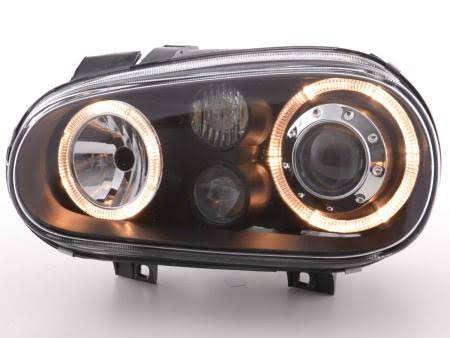 Black Projector Headlight Set with Fog Lights S174