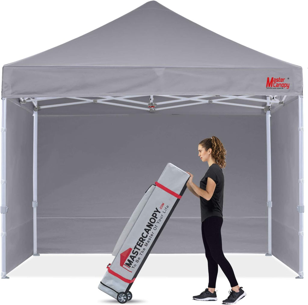 Pop-up Canopy Tent 10x10 Heavy Duty Instant Canopy with Sidewalls Pure White X64781