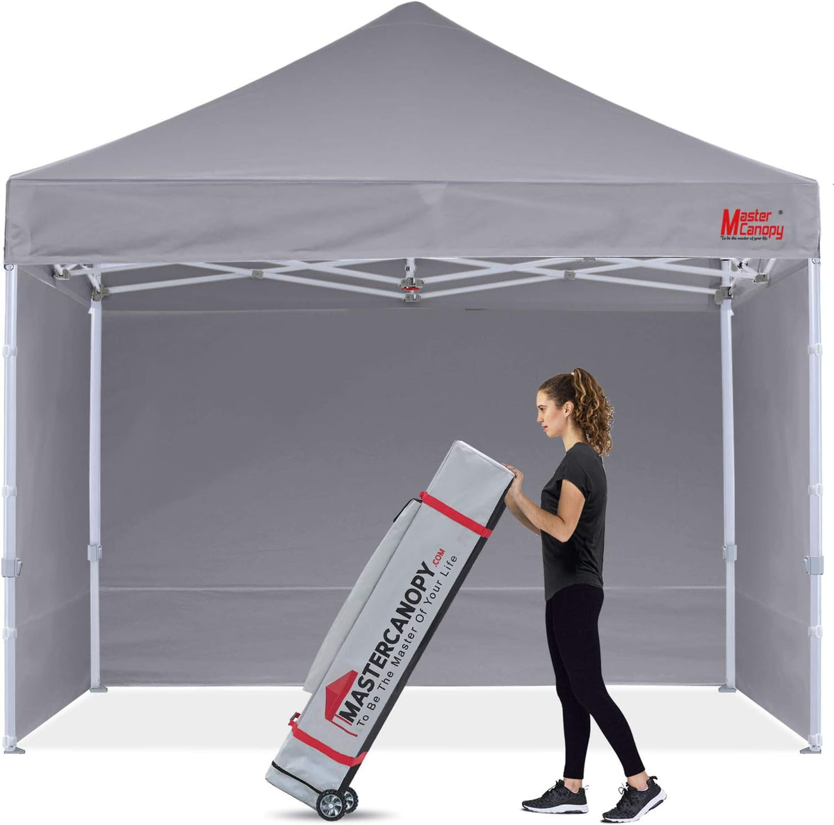 Pop-up Canopy Tent 10x10 Heavy Duty Instant Canopy with Sidewalls Pure White X64781
