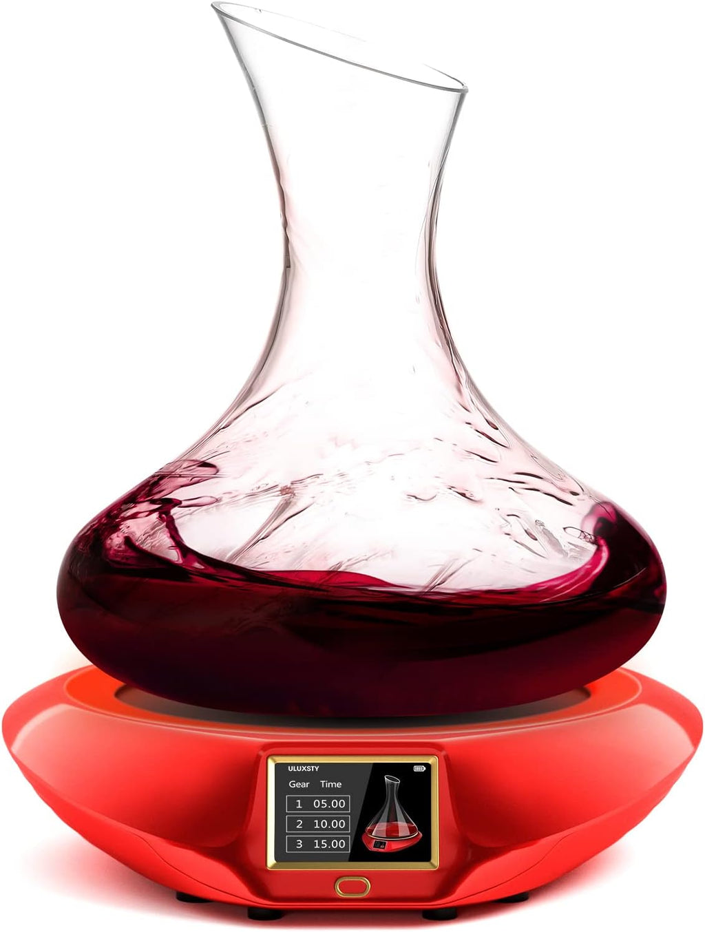 Electric Decanter Wine Aerator Automatic Carafe Shaker Dispenser Whiskey Decanter with USB Rechargeable Battery Base Only Pack of 2 F218