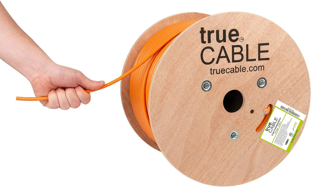 1000ft Red 23AWG Solid Bare Copper Bulk Ethernet Cable J697