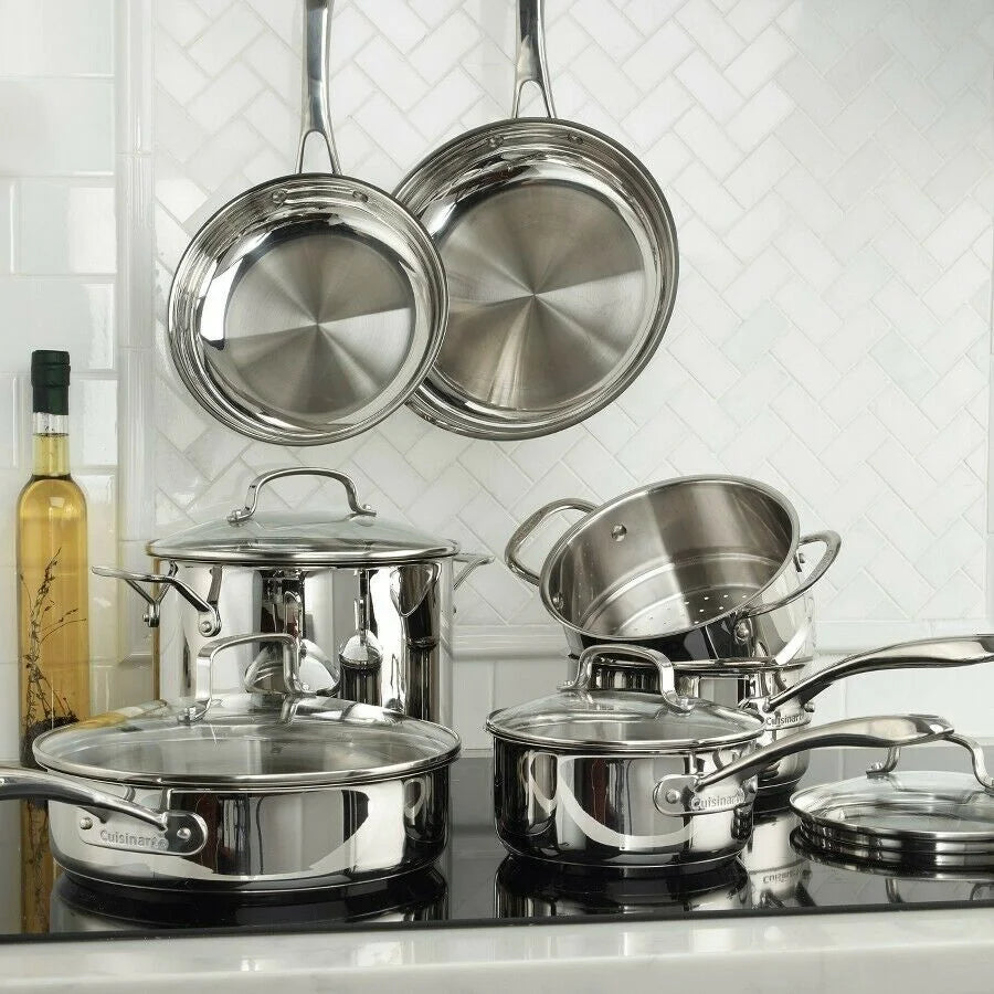 11pc Stainless Steel Cookware Set U178331