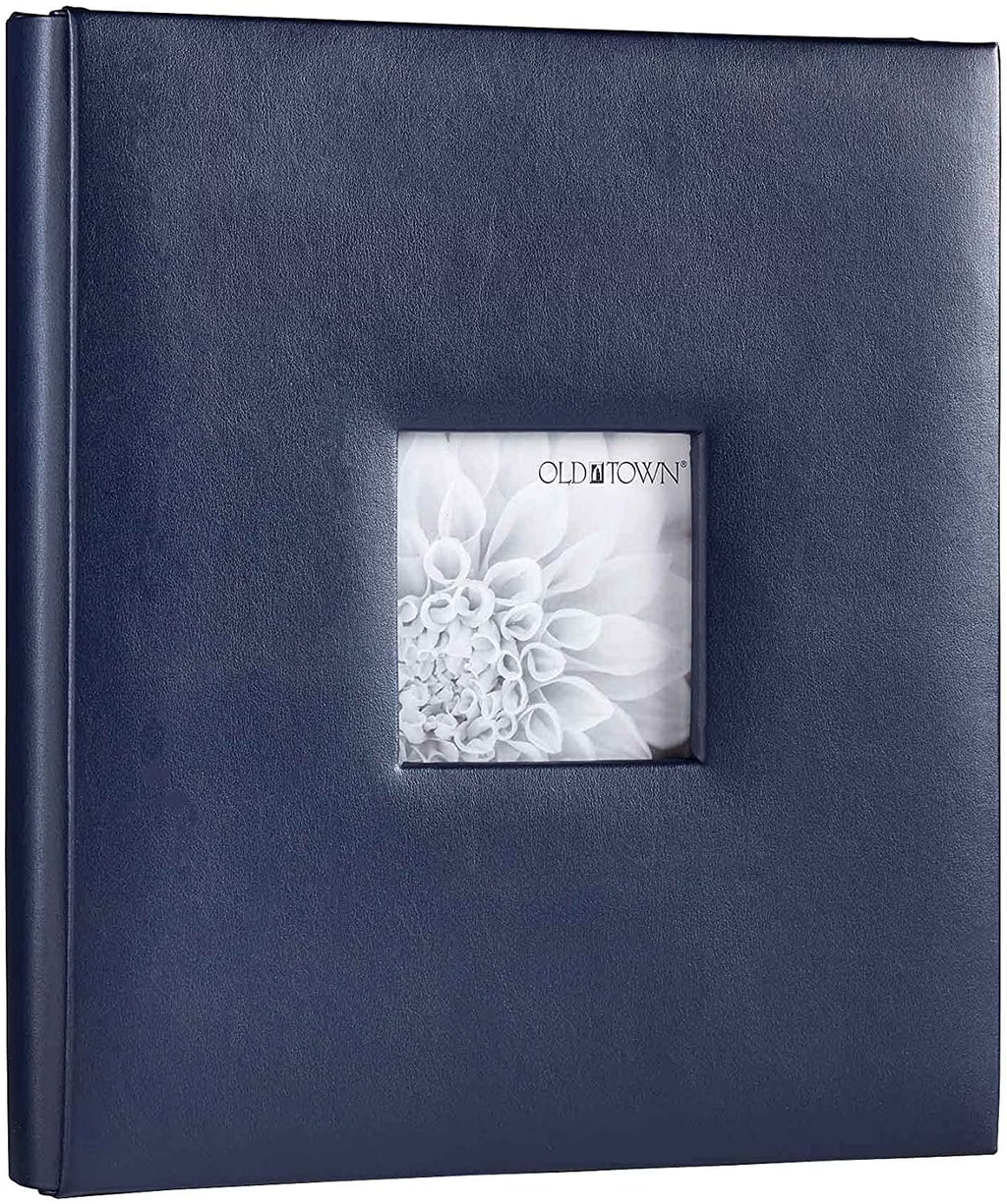 Large Photo Album Holds 400 4x6 Photos Leather Navy Y17087