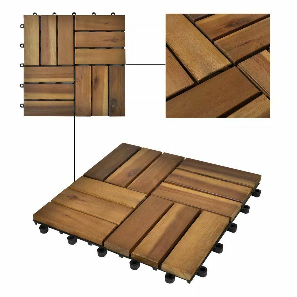 Acacia Decking Tiles Set of 30 C1418