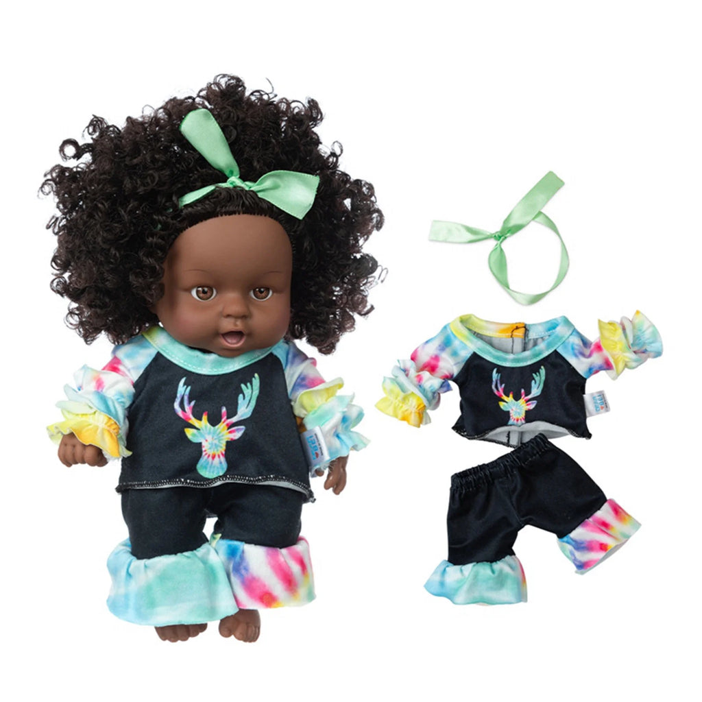 8 Inch Black Baby Dolls With Clothes Y297