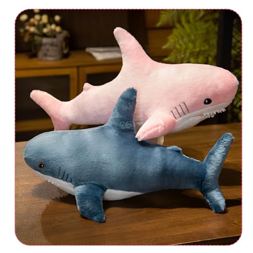 Blue 31-inch Shark Plush Toy Pillow W724