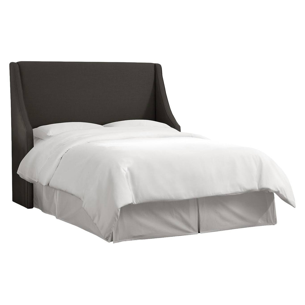 California King Linen Charcoal Wingback Headboard F43890