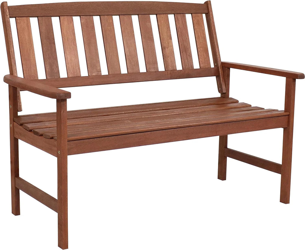 Meranti Wood 2-Seat Outdoor Garden Bench D311796