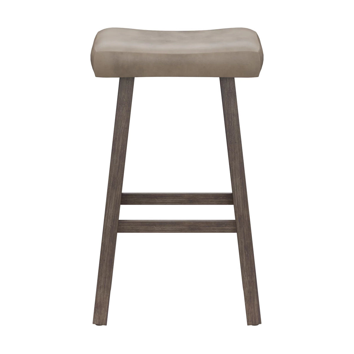 Rustic Gray Wood Backless Bar Height Stool H92671