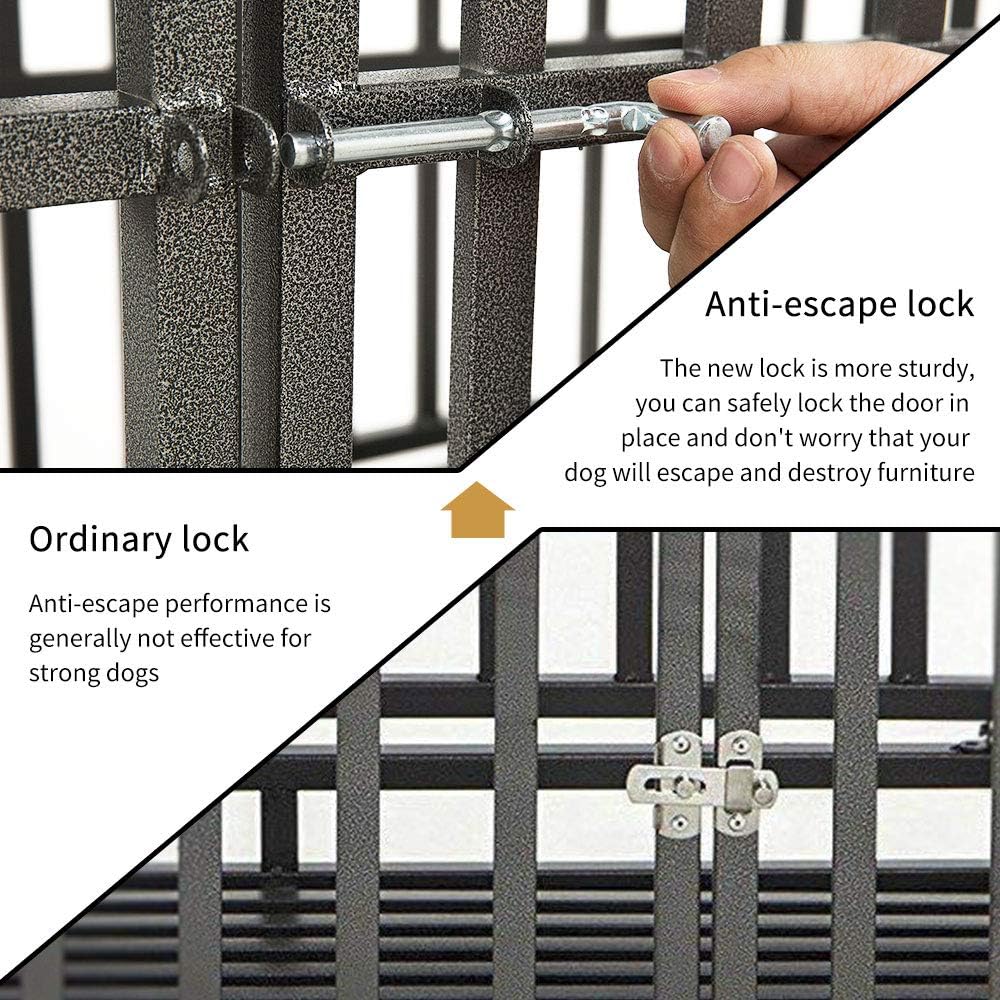 38 Heavy Duty Steel Dog Crate with Two Lock and Four Wheels V680065