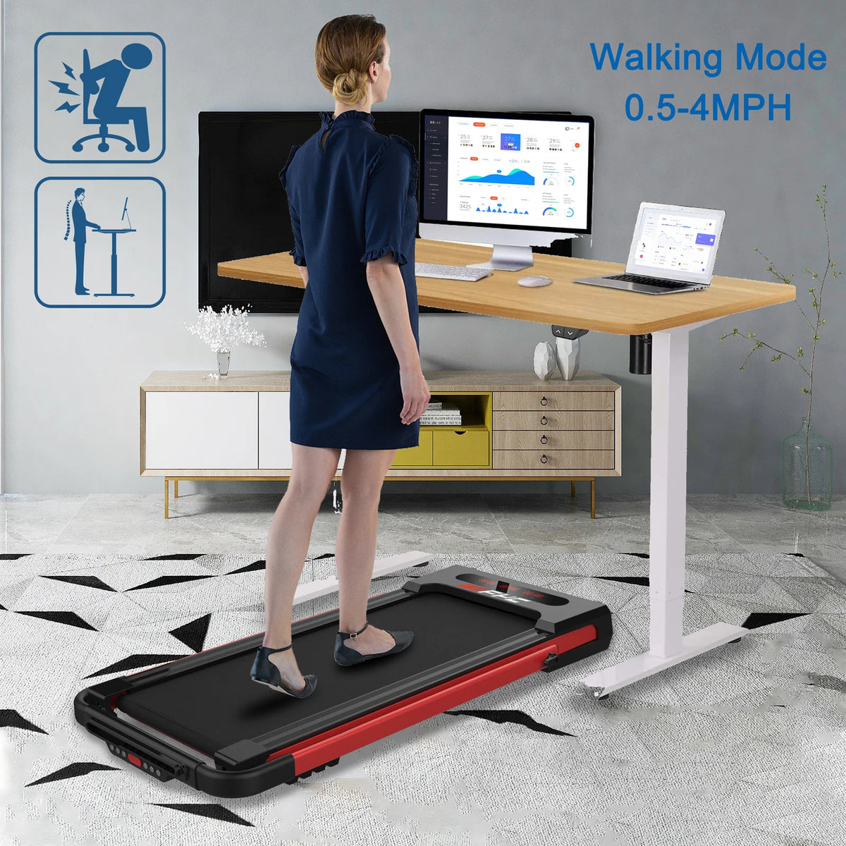 2.5 HP Folding Treadmill with LCD Display L98981