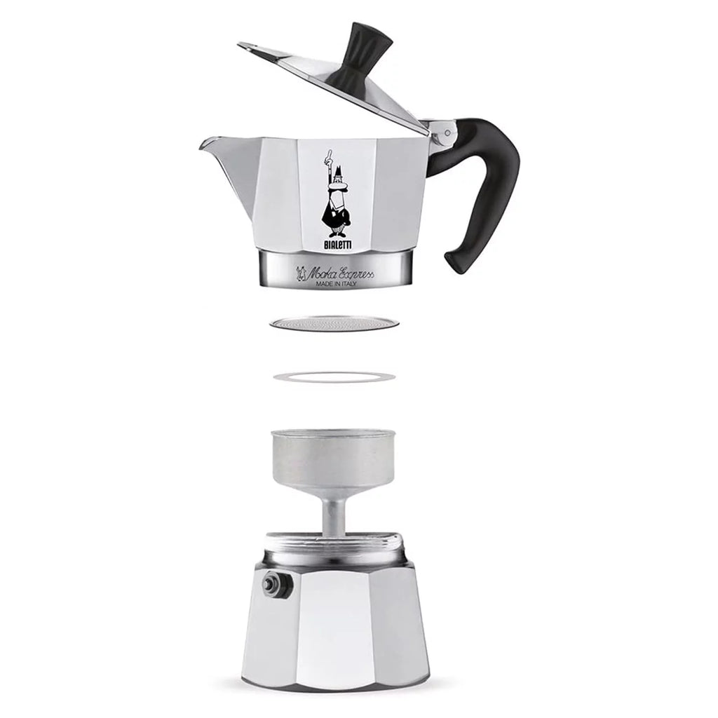 Aluminum 6 Cup Stovetop Espresso Coffee Maker, Silver T383