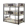 Metal Triple Bunk Bed with Built in Ladder E467