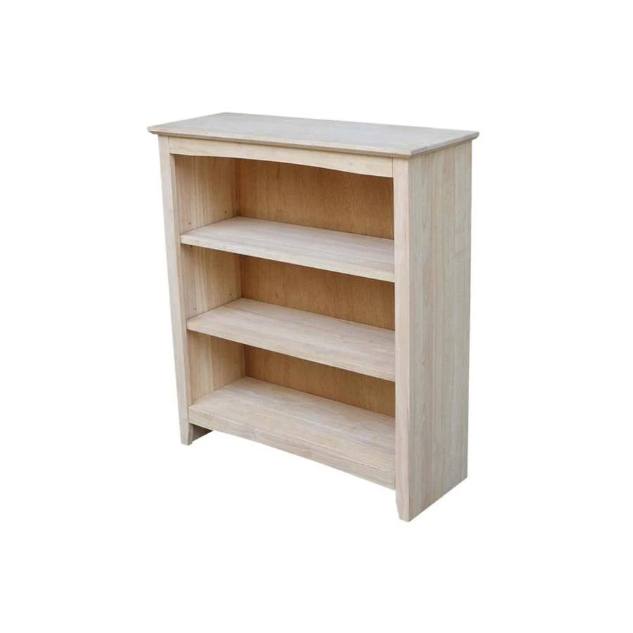 Natural Wood 3-Shelf Bookcase in Brown D81825
