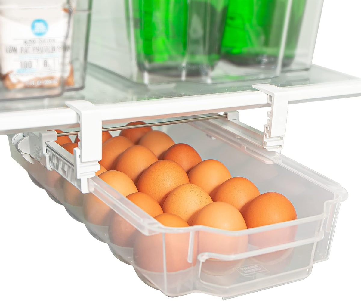 Clear Pack of 2 Adjustable Refrigerator Drawer Set I802610