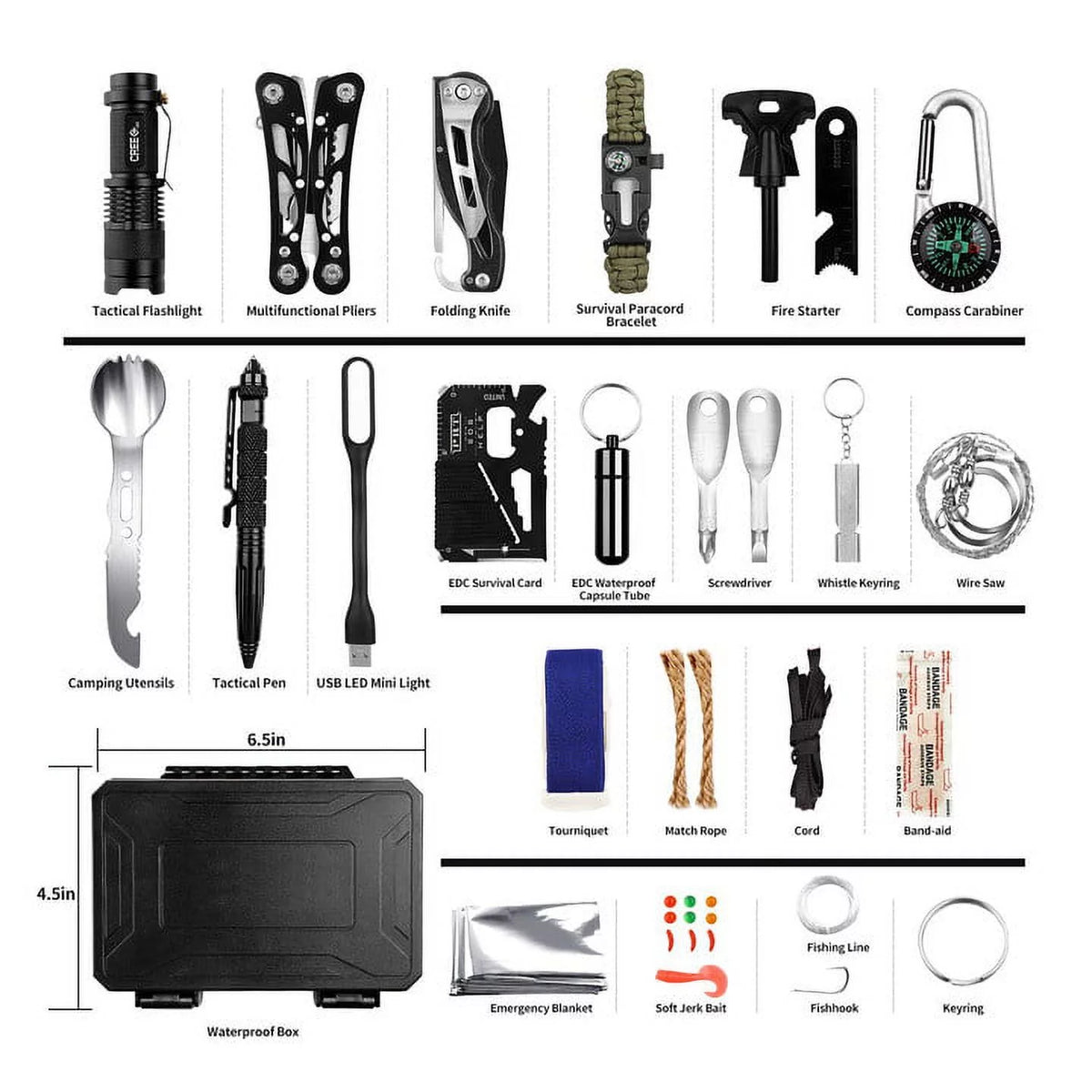 Emergency Survival Gear Kit Set L5404