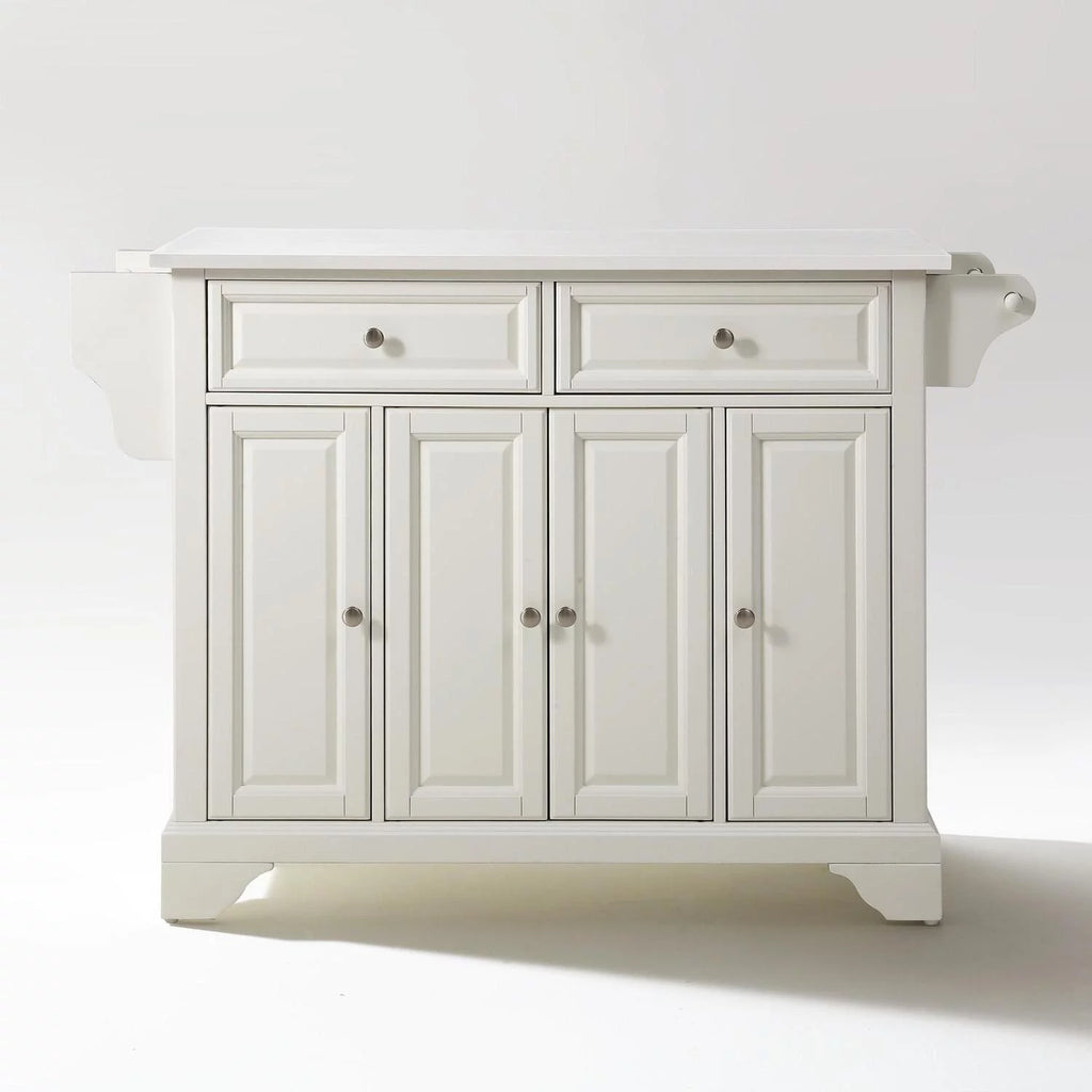 White Black Kitchen Island Cart Q897083