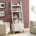 White Ladder Bookcase with Drawers X1532